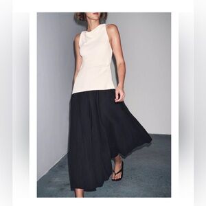 Zara ZW Collection Combined Halter Dress